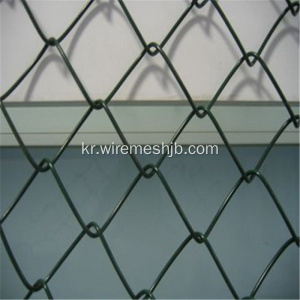 그린 PVC 코팅 체인 링크 울타리 / 다이아몬드 철망